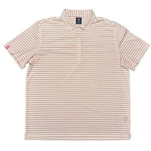 Donald Ross Sport Polo Shirt Mens Pink Striped Short Sleeve Golf Size: XXL